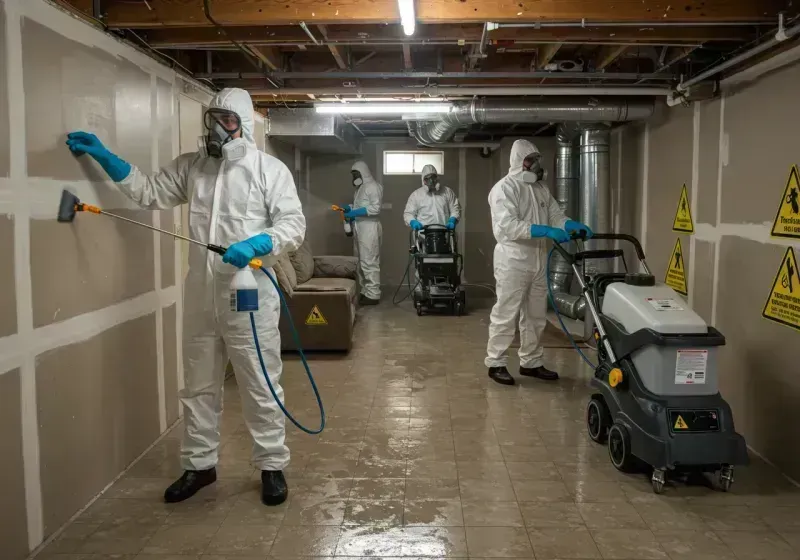 Basement Moisture Removal and Structural Drying process in Calhoun County, AL